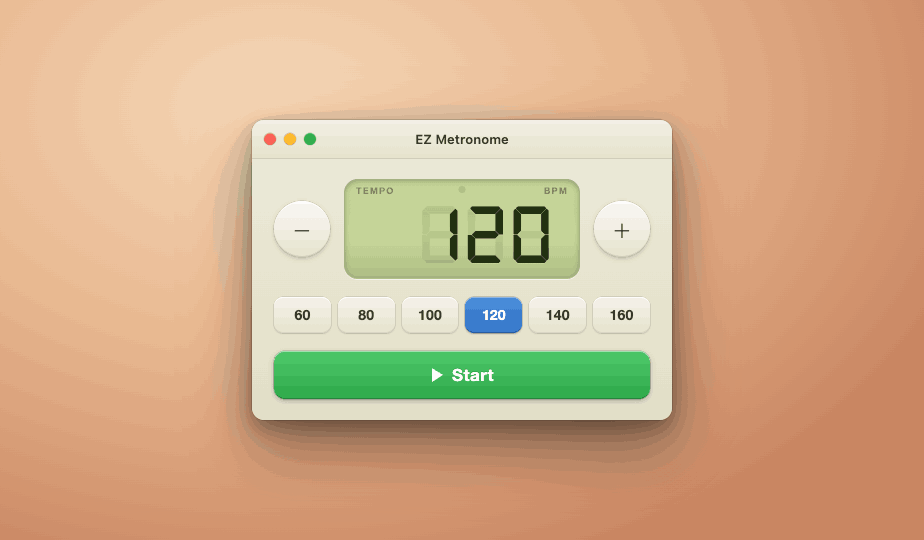 EZ Metronome stopped at 120 BPM